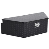 Garvee 39 Inch Black Diamond Plate Trailer Tongue Box, Waterproof