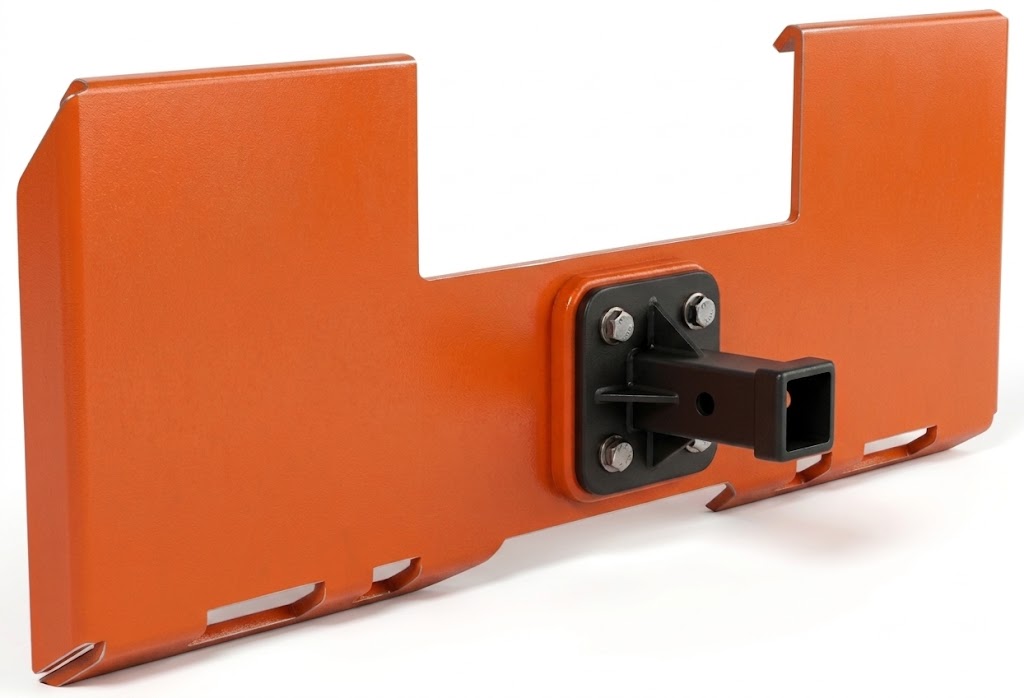 Plaque de fixation Garvee 3/8 po pour mini-chargeur avec récepteur d'attelage de remorque amovible de 2 po, fixation rapide universelle pour tracteurs 45,4 po Acier