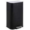 Garvee Kitchen Trash Can, 30L/8 Gallon Stainless Steel Garbage Can with Soft Close Lid Foot Pedal & Removable Inner Bucket, Rectangular Step On Waste Bin for Home Office Living Room, Black