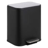 Garvee Kitchen Trash Can, 20L/5.3 Gallon Stainless Steel Garbage Can with Soft Close Lid Foot Pedal & Removable Inner Bucket, Rectangular Step On Waste Bin for Office Bedroom, Black
