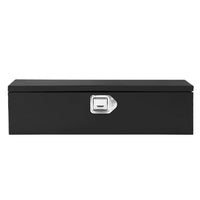 Boîte à outils en acier Garvee de 39 pouces pour plateau de camion - Conception en diamant avec poignées latérales et clés de verrouillage, rangement compact et durable pour pick-up, camping-cars et remorques, noire