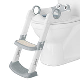 Garvee Potty Training Seat with Step Stool Ladder for Toddlers as a Potty Training Toilet Anti-Slip Safe Pads Adjustable Height Legs Gray - Gray