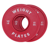 Garvee 2 In Change Plates Fractional Weight Plates Set for Gym Home, Rubber-Coated, Standard Size, Color-Coded, Various Weights - Red-2X1.25 Lb