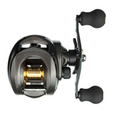 Garvee Baitcasting Reels 8KG Max Drag Low-Profile Right Hand Compact Design Fishing Baitcaster Reel 7.2:1 Gear Ratio 12+1 BB - Black