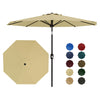 Garvee 10' Patio Umbrella with Crank Lift & Push Button Tilt, Table Umbrella Outdoor Patio 8 Sturdy Ribs for Yard, Deck, Pool, Beige