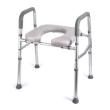 Garvee Raised Toilet Seat with Handles for Seniors, Supports Up to 350lbs, Adjustable Height Toilet Chair for Elderly and Disabled, Adult Potty Chair Bedside Commodes for Seniors