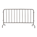 Garvee Interlocking Steel Barricade 6 Ft Heavy Duty Galvanized Metal Crowd Control Brown - Brown