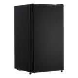Garvee 91L Mini Refrigerator with Freezer Dual Storage Adjustable Thermostat Fresh Drawer Removable Glass Shelves Ideal for Bedroom Cubicle Office - Black