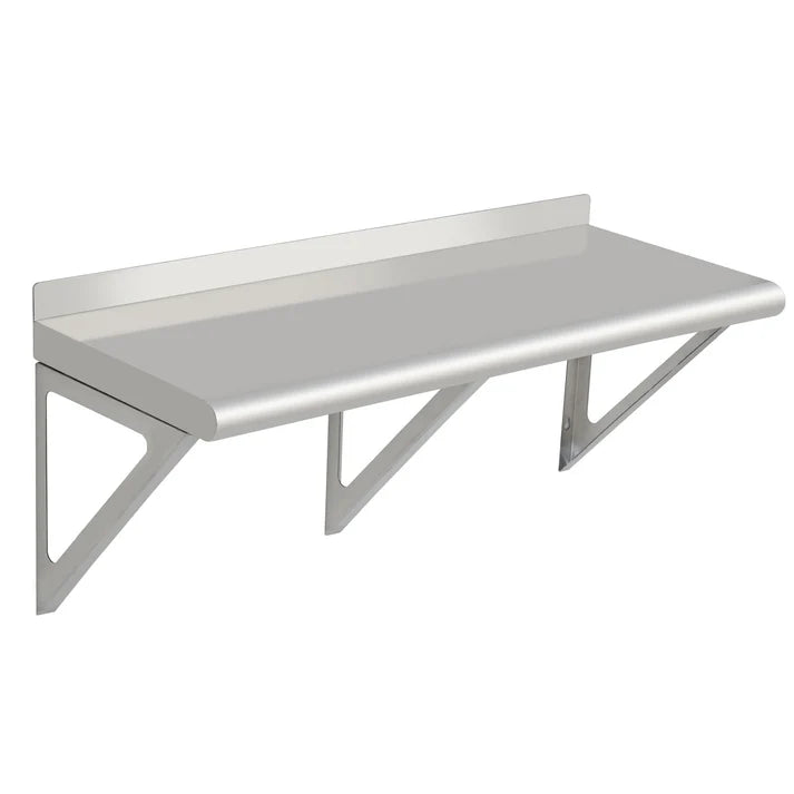 Garvee Étagère Murale en Acier Inoxydable 72x12x12 Pouces Certifiée NSF, Étagère Murale Commerciale pour Cuisine, Restaurant, Garage, Buanderie, Débarras, Rangement d'Équipement, Étagère Métallique