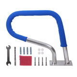 Garvee 30"x22" Pool Handrail - 440 lbs Load Capacity, 304 Stainless Steel Stair Rail with Blue Grip Cover & Quick Mount Accessories for Inground Pools