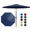 Garvee 9' Patio Umbrella, Outdoor Table Umbrella – Market Umbrella, Tilt & Crank, UV Waterproof, 8 Ribs, Navy Blue