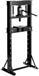 Garvee 12 T Hydraulic Shop Press, H-Frame Bearing Press, Adjustable Worktable, 12 T/26000 LBS, Black, Garage & Professional Use - Black