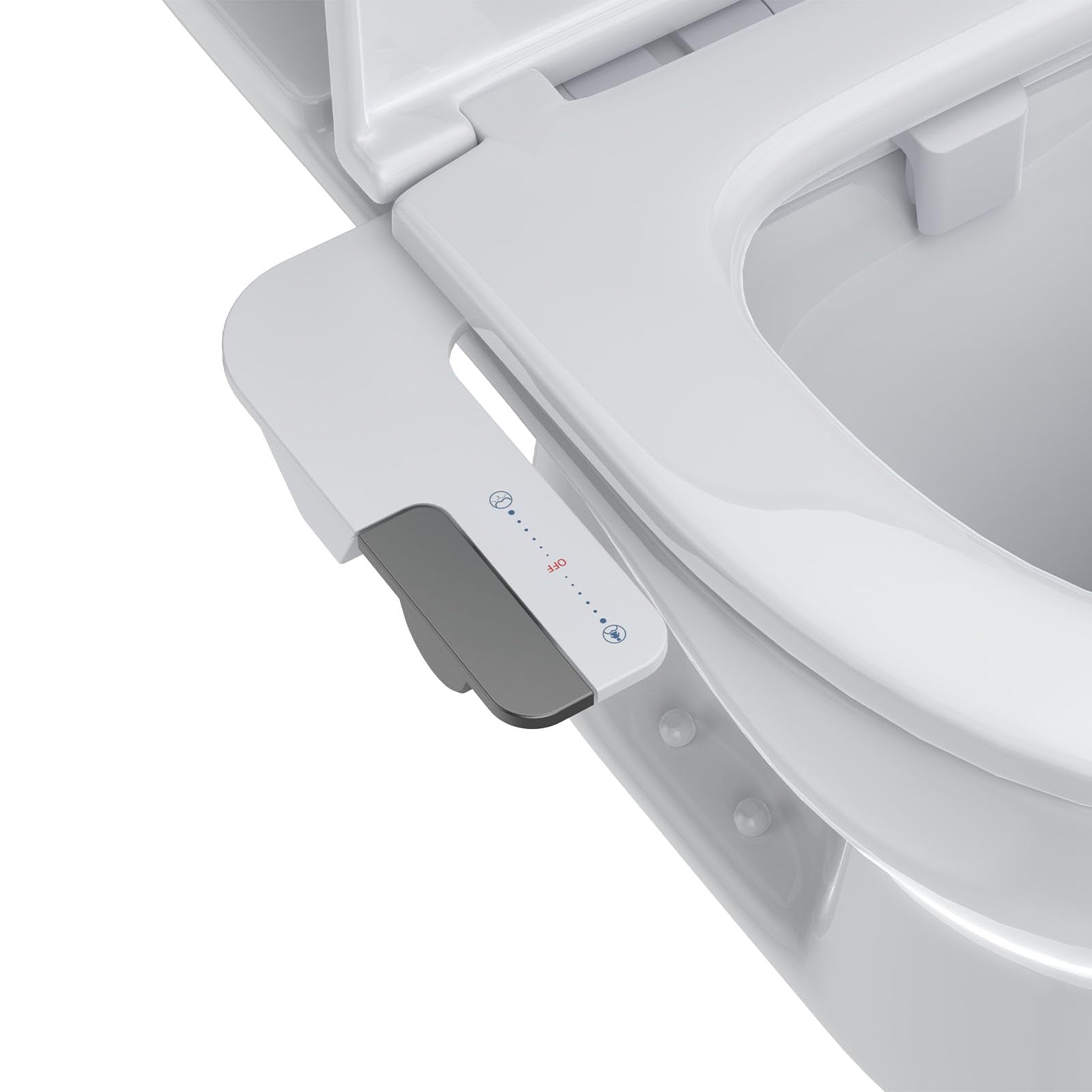 Molette de pression d'eau réglable sur un accessoire bidet ultra-plat
