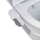 Garvee Non-Electric Bidet Toilet Attachment with Dual Nozzle, Adjustable Water Pressure, Self-Cleaning, Grey, Ultra-Slim - Dark Grey