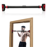 Garvee Pull Up Bar Adjustable Strength Training Bars Without Screw For Doorway 27.2-36.2 Inches Black - Black And Red