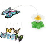 Garvee Interactive Cat Toy Automatic Flying Butterfly for Indoor Cats, 21'' Steel Wire, Random Color
