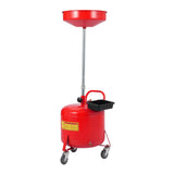 Garvee 8 Gallon Oil Drain Tank, Waste Oil Drainer with Adjustable Funnel, Portable Air-Operated, Heavy-Duty Rust-Proof, Wheels & Toolbox, Red - Red