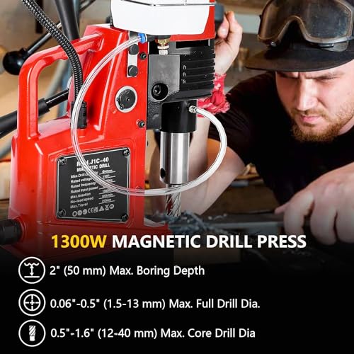 1300W magnetic drill press capacity overview