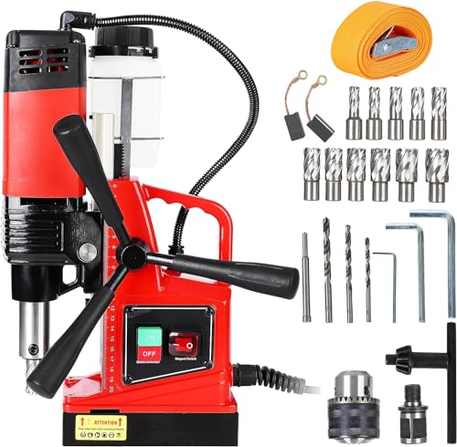Portable magnetic drill press for industrial applications