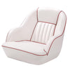 Garvee Pontoon Boat Seat, Captains Bucket Boat Seat, Back Folding Boat, Boat Cabin Seating - White & Red