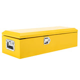 Garvee 39 Inch Steel Truck Bed Tool Box - Diamond Plate Design with Side Handles and Locking Keys, Compact and Durable for Pickup Trucks, RVs, and Trailers, Yellow - Yellow