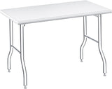 Garvee Stainless Steel Work Table Heavy-Duty Kitchen Prep Table with Sturdy Support Legs for Home Kitchen Commercial Use - No Undershelf