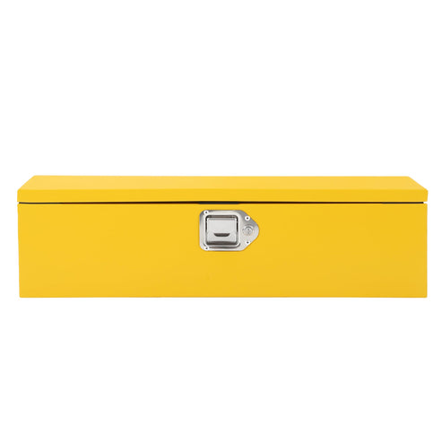 Garvee 39 Inch Steel Truck Bed Tool Box - Diamond Plate Design with Side Handles and Locking Keys, Compact and Durable for Pickup Trucks, RVs, and Trailers, Yellow