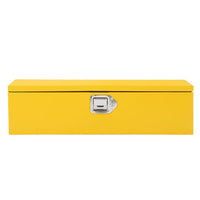 Garvee 39 Inch Steel Truck Bed Tool Box - Diamond Plate Design with Side Handles and Locking Keys, Compact and Durable for Pickup Trucks, RVs, and Trailers, Yellow