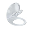 Garvee Round Toilet Seat with Built-in Toddler Seat, Soft Slow Close, Non-Slip, Family Potty Training, White, Universal Fit