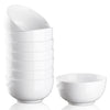 Garvee 10 Ounce Porcelain Bowls Set 8 Pack Premium White Ceramic Bowls for Cereal, Soup, Salad, Pasta, Prep, Rice, Ice cream, Microwave & Dishwasher Safe