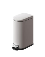 Garvee 2.6 Gal Metal Bathroom Trash Can with Lid, Slim Waterproof Garbage Can for Bedroom, Grey, Compact & Durable - Grey
