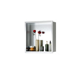 Garvee 304 Stainless Steel Shower Niche, Recessed Bathroom Wall Shelf Organizer, 12x24" Size, Matte Black & Stainless Finish - Brushed Nickel