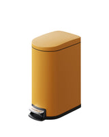 Garvee 2.6 Gal Metal Bathroom Trash Can with Lid, Slim Waterproof Garbage Can for Bedroom, Yellow, Compact, Soft Close - Yellow