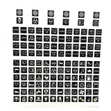 Garvee 132PCS Luminous Rocker Switch Label Decals for Car, Boat, Truck, Trailer, Marine, Camper Dash Panel, Green Glow-in-the-Dark Stickers