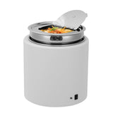Garvee Commercial Soup Warmer 11.6 QT Electric Stainless Steel Soup Kettle with Hinged Lid Portable White - White