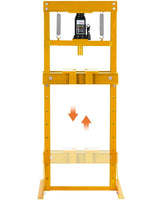 Garvee 20 Ton Hydraulic Shop Press Heavy Duty H-Frame Floor Bearing Press with Steel Plates Adjustable Bed for Garage Metalworking Yellow - Yellow