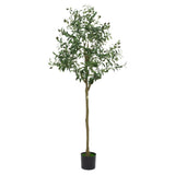 Garvee Artificial Olive Tree Tall Faux Olive Tree Plants with Branches and Fruits for Modern Home Office Living Room Floor Decor, 5FT 6FT 7FT, Green - 5Ft（150Cm）Hc-1398