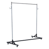 Garvee Z Rack Portable Clothes Rack With 360° Wheels, 220 lb Capacity, Stainless Steel, Powder-Coated Z Base For Bedroom & Living Room, Compact, Easy Assembly