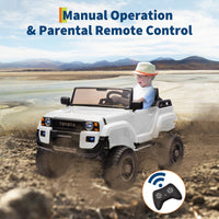 Garvee Toyota Voiture Électrique pour Enfants 24V Sous Licence 2 Places Camion Tout-Terrain avec Télécommande Musique Bluetooth Lumières LED Pelle Fonctionnelle