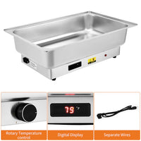 Garvee 9QT(2×1/2Pan)Electric Chafing Dish with Temperature Control, Stainless Steel Buffet Servers and Warmers, Electric Chafing Dish Set with Temperature Control for Catering