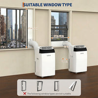 Garvee 14,000 BTU Portable Air Conditioner with Dehumidifier & Fan, Portable AC Units Cools up to 750 Sq. Ft., Remote Control, Auto Swing, Sleep Mode, White Top