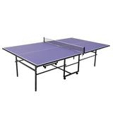 Garvee Full Size Folding Rolling Table Tennis Table Indoor Ping Pong Table with Net Professional Outdoor Table Tennis Tables with 4 Wheels for Easy Movement,Single Player Playback Mode,9' x 5' - Blue