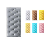 Garvee Anti-Collision Wall Padded Self-Adhesive 3D Wall Stickers for Nursery Living Room Bedroom Playroom 27.5" x 13.7" Gray - Silver Grey 70X35X1.3Cm
