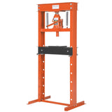 Garvee 20 Ton Hydraulic Shop Press H-Frame Adjustable Height Movable Plates Dust Cover Orange for Garage and Professional Use - Orange
