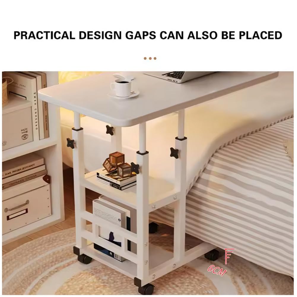 C-shape base slides under bed or sofa for space saving