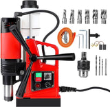 Garvee Magnetic Drill Press - 1300W 810RPM Portable Mag Drill, Magnetic Core Drilling Machine for Metal Working, Industrial Home Improvement - Red