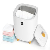 Garvee Towel Warmers for Bathrooms, 35L Portable Electric Towel Heater with Heating & Drying Modes, Telescopic Rod, Heated Blanket Warmer Dryer for Home Spa Travel, White - High With Led