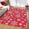 Garvee Christmas Area Rug 5x7 Feet Christmas Snowflake Pattern Floor Cover Machine Washable Indoor Carpet Rug Decorative Non Slip Accent Rug for Kitchen Bathroom Living Room Bedroom