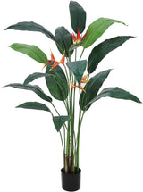 Garvee 6FT Artificial Bird of Paradise Plant with 14 Trunks and Leaves, Indoor Outdoor Decor, Realistic Faux Palm Tree, Green - Green