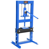 Garvee 6 Ton Hydraulic Press Heavy-Duty Adjustable H-Frame Garage Floor Shop Press with Stamping Plates for Automotive Repair Metal Straightening 6 Ton Capacity - Blue & Black